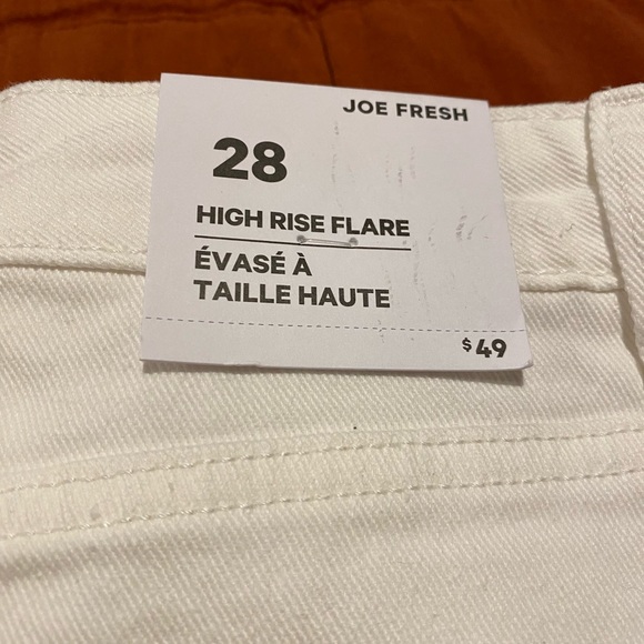 Joe Fresh white flare denim pants - Picture 2 of 4